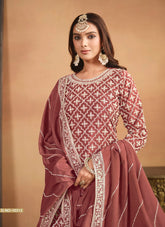 Appealing Looking Salwar Suit in Peach Colour